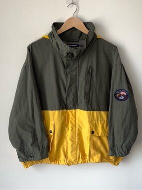 Vintage 90s Polo Sport Mountain Expedition Windbreaker Jacket Sz XL Colorblock